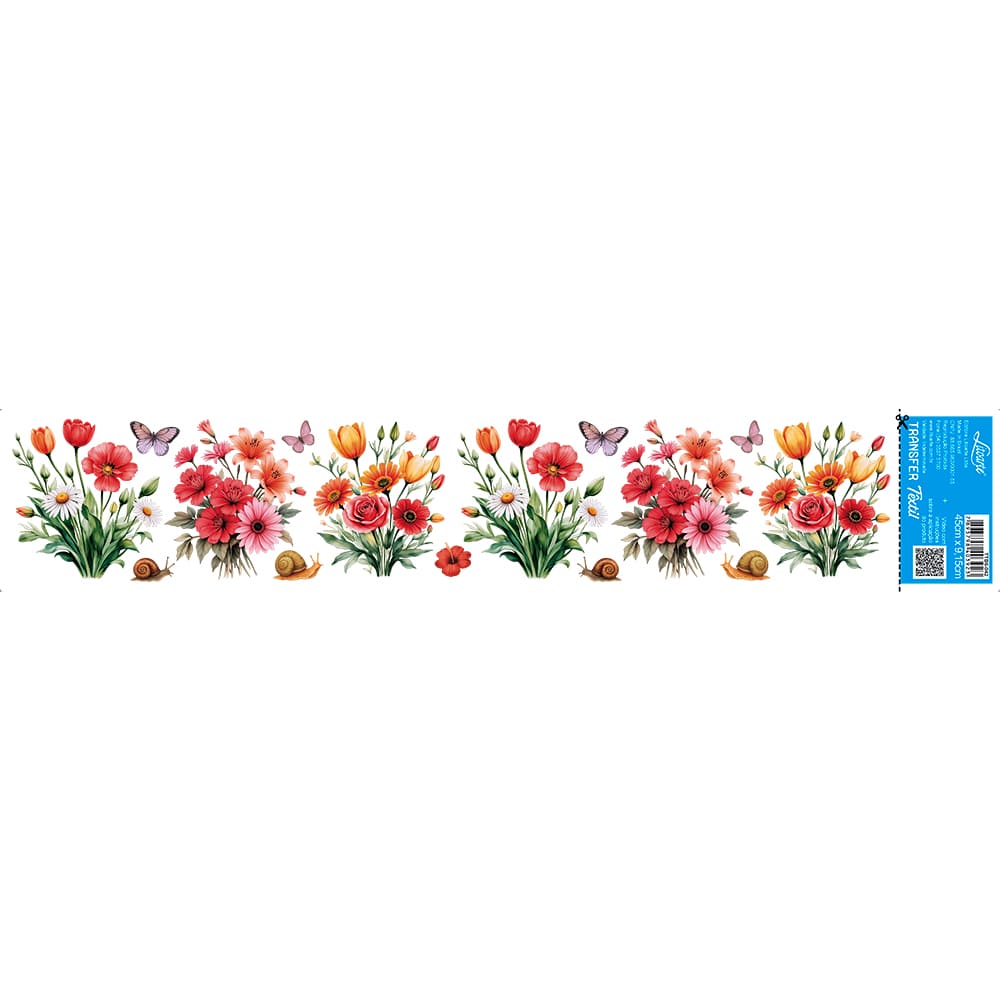 Transfer Têxtil 45x9,5cm TTB6-042 Barra Jardim do Amor