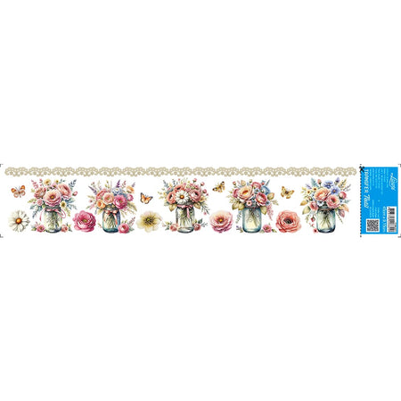 Transfer Têxtil 45x9,5cm TTB6-077 Barra Floral