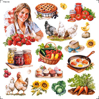 Transfer Têxtil 13,5x13,5cm TTQ4-122 Cozinha
