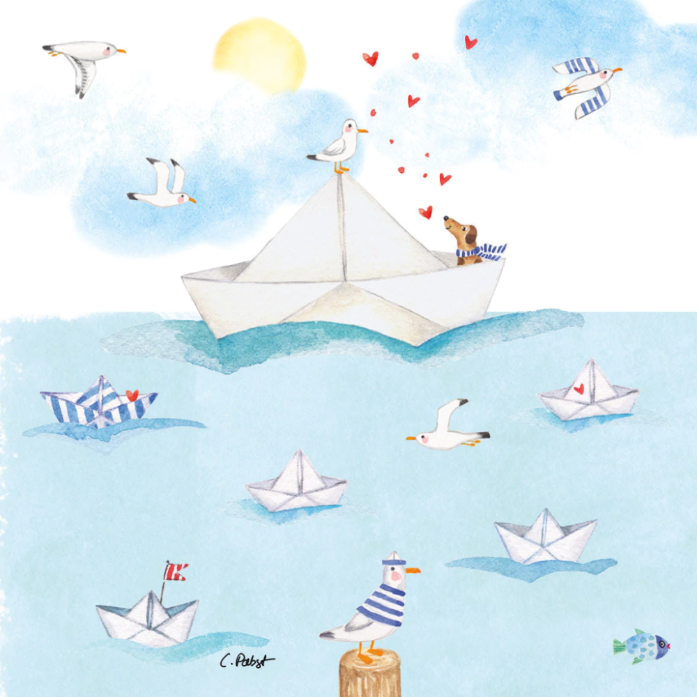 Guardanapo de Papel Decoupage 33x33 PPD Sailing Away 133003260