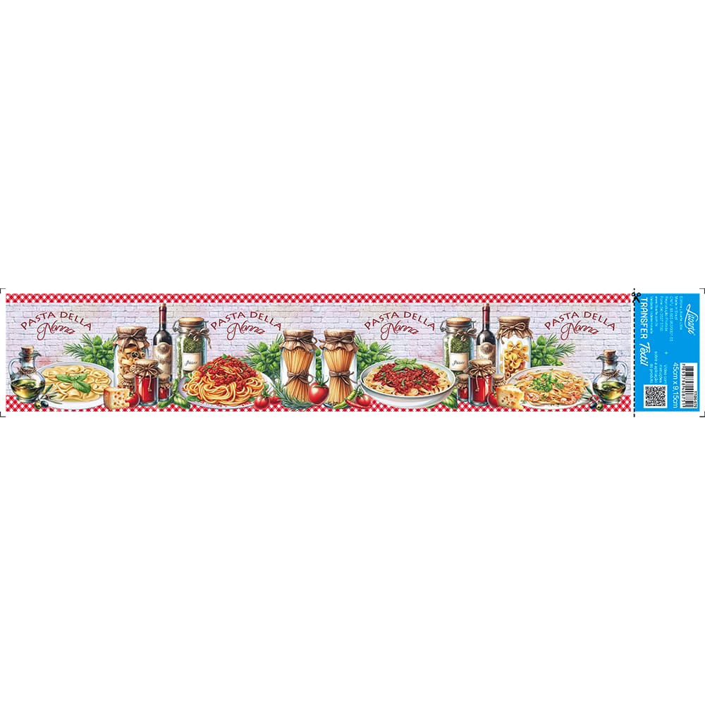 Transfer Têxtil 45x9,5cm TTB6-070 Barra Pasta Dellanona