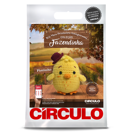 Kit Amigurumi Fazendinha Círculo Cor 03 Pintinho