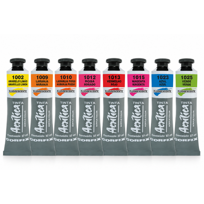 Tinta Acrílica Fluorescente Corfix Bisnaga 20ml
