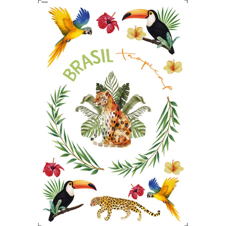 Transfer de Imagem 19,5x29,5cm TEB-006 Espelhado Onça Pintada