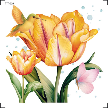 Transfer de Imagem 8x8cm TIT-020 Tulipa Amarela