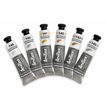 Tinta Acrílica Metálica Corfix Bisnaga 20ml