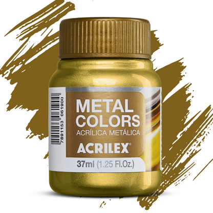 Tinta Acrílica Metálica Acrilex 37ml Metal Colors