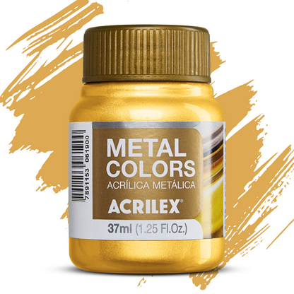 Tinta Acrílica Metálica Acrilex 37ml Metal Colors