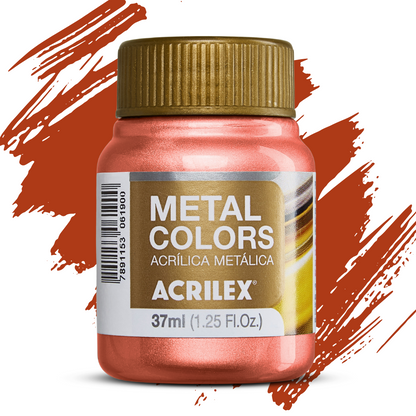 Tinta Acrílica Metálica Acrilex 37ml Metal Colors