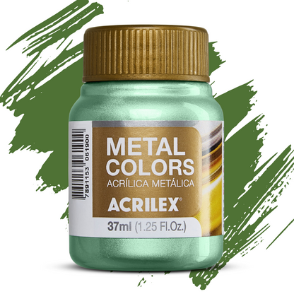 Tinta Acrílica Metálica Acrilex 37ml Metal Colors
