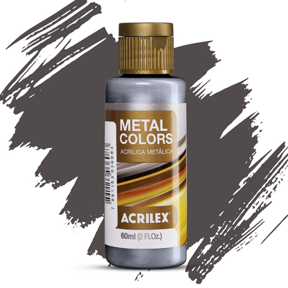 Tinta Metal Colors Acrilex Acrílica Metálica 60ml
