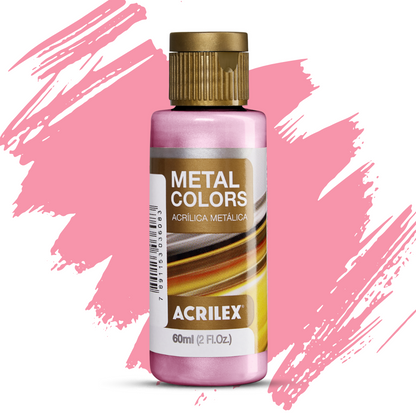 Tinta Metal Colors Acrilex Acrílica Metálica 60ml