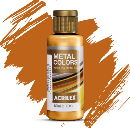 Tinta Metal Colors Acrilex Acrílica Metálica 60ml
