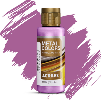 Tinta Metal Colors Acrilex Acrílica Metálica 60ml