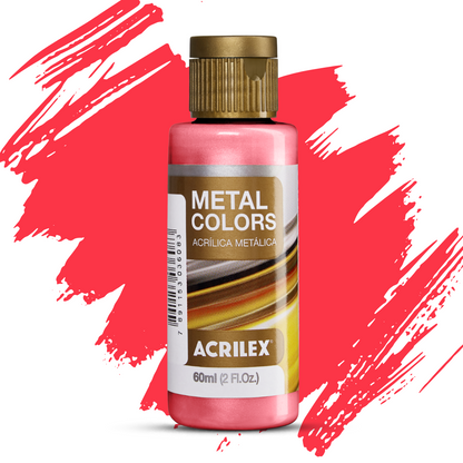Tinta Metal Colors Acrilex Acrílica Metálica 60ml