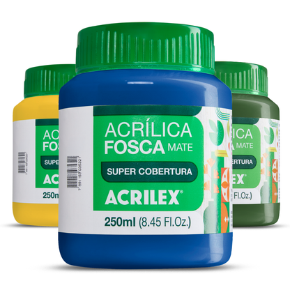 Tinta Acrílica Fosca Acrilex 250ml Nature Colors Alta Cobertura