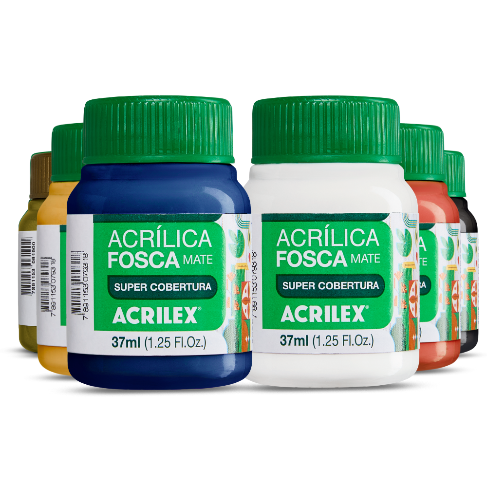 Tinta Acrílica Fosca Acrilex 37ml Nature Colors Alta Cobertura