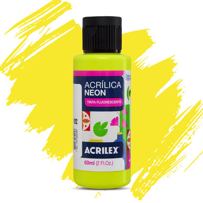 Tinta Acrílica Neon Acrilex 60ml Nature Colors Tinta Fluorescente