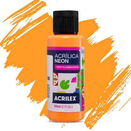 Tinta Acrílica Neon Acrilex 60ml Nature Colors Tinta Fluorescente