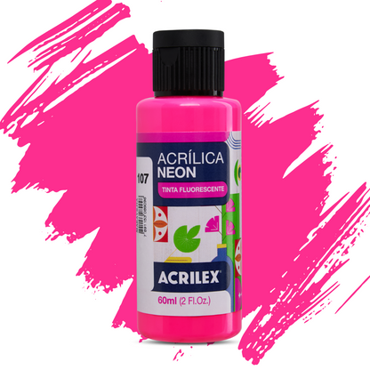 Tinta Acrílica Neon Acrilex 60ml Nature Colors Tinta Fluorescente