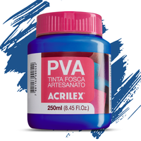 Tinta PVA Acrilex 250ml Fosca Artesanato Alta Cobertura