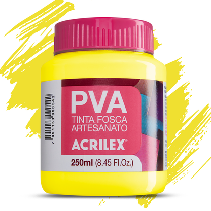 Tinta PVA Acrilex 250ml Fosca Artesanato Alta Cobertura