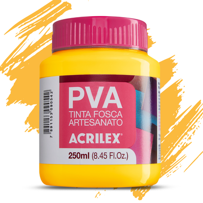 Tinta PVA Acrilex 250ml Fosca Artesanato Alta Cobertura