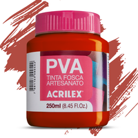 Tinta PVA Acrilex 250ml Fosca Artesanato Alta Cobertura