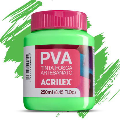 Tinta PVA Acrilex 250ml Fosca Artesanato Alta Cobertura