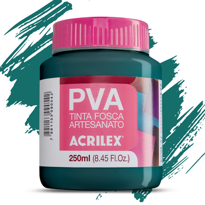 Tinta PVA Acrilex 250ml Fosca Artesanato Alta Cobertura