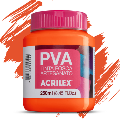 Tinta PVA Acrilex 250ml Fosca Artesanato Alta Cobertura