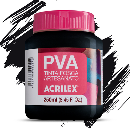 Tinta PVA Acrilex 250ml Fosca Artesanato Alta Cobertura