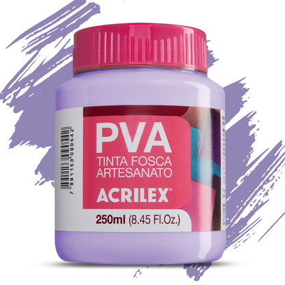 Tinta PVA Acrilex 250ml Fosca Artesanato Alta Cobertura