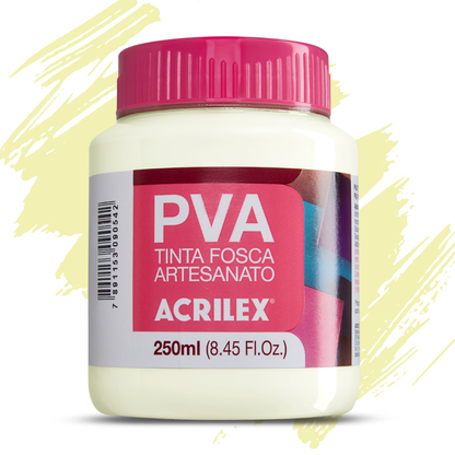 Tinta PVA Acrilex 250ml Fosca Artesanato Alta Cobertura