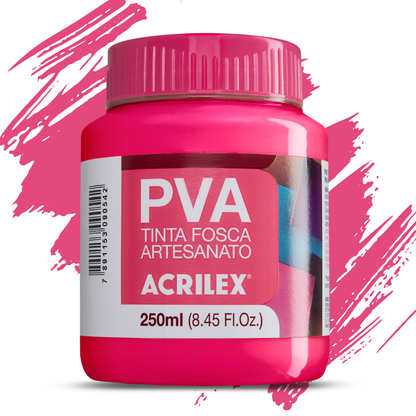 Tinta PVA Acrilex 250ml Fosca Artesanato Alta Cobertura