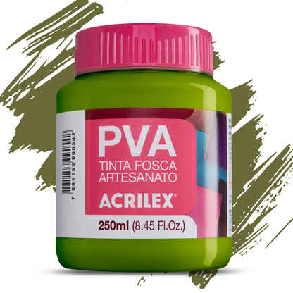 Tinta PVA Acrilex 250ml Fosca Artesanato Alta Cobertura