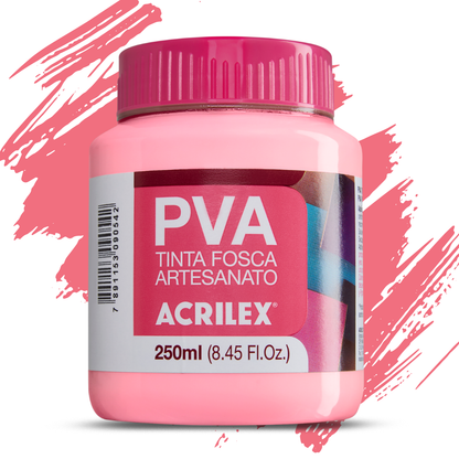 Tinta PVA Acrilex 250ml Fosca Artesanato Alta Cobertura