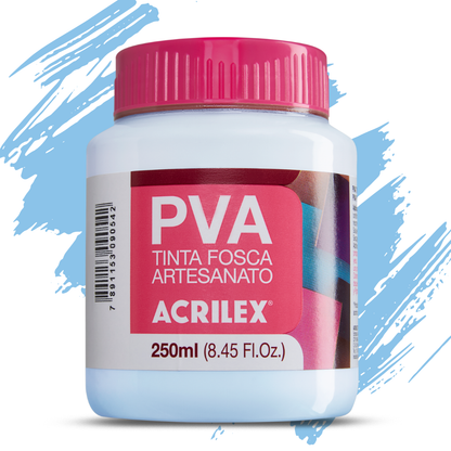 Tinta PVA Acrilex 250ml Fosca Artesanato Alta Cobertura
