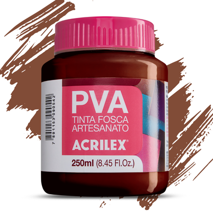 Tinta PVA Acrilex 250ml Fosca Artesanato Alta Cobertura