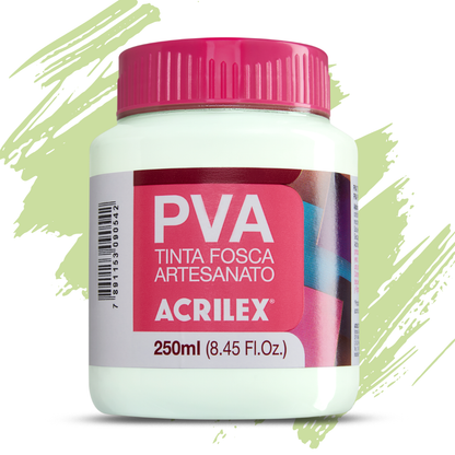 Tinta PVA Acrilex 250ml Fosca Artesanato Alta Cobertura