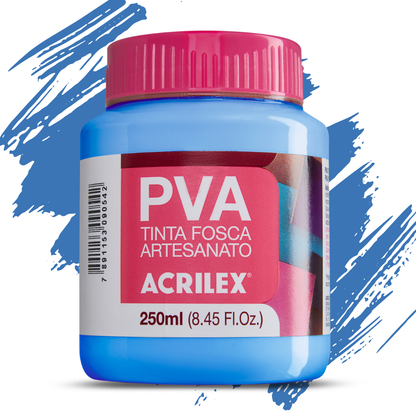 Tinta PVA Acrilex 250ml Fosca Artesanato Alta Cobertura