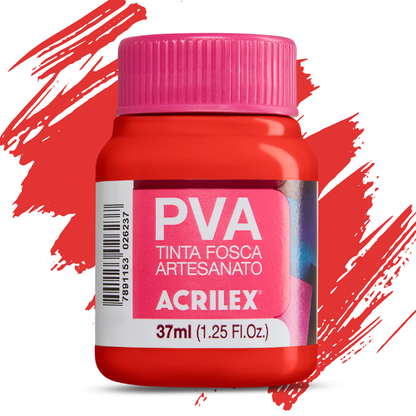 Tinta PVA Acrilex 37ml Fosca Artesanato Alta Cobertura
