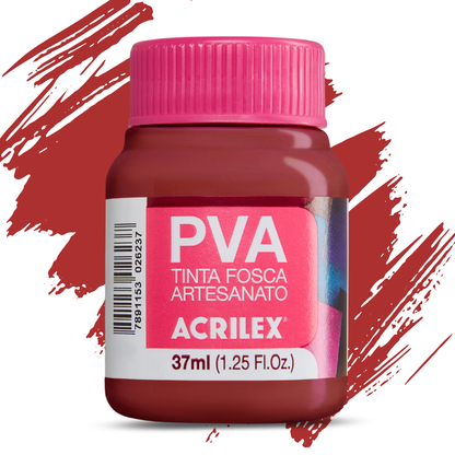 Tinta PVA Acrilex 37ml Fosca Artesanato Alta Cobertura
