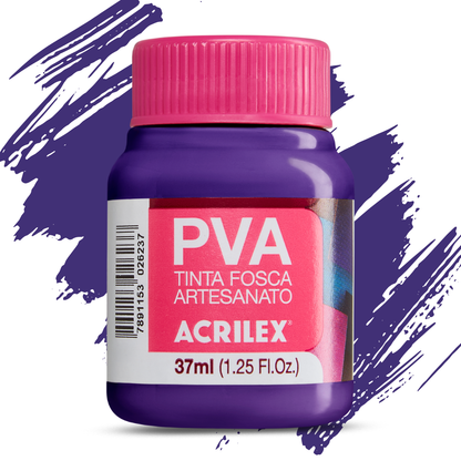 Tinta PVA Acrilex 37ml Fosca Artesanato Alta Cobertura