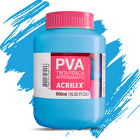 Tinta PVA Acrilex 500ml Artesanato Fosca