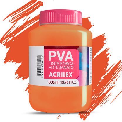 Tinta PVA Acrilex 500ml Artesanato Fosca