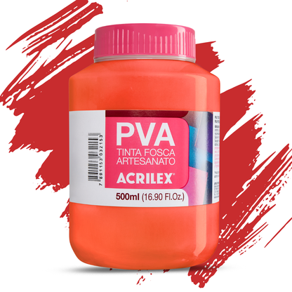 Tinta PVA Acrilex 500ml Artesanato Fosca