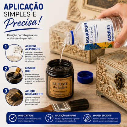 Aguarrás Mineral Acrilex 500ml Diluente para Betume e Verniz