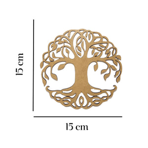 Aplique Árvore Vazado 15cm em MDF