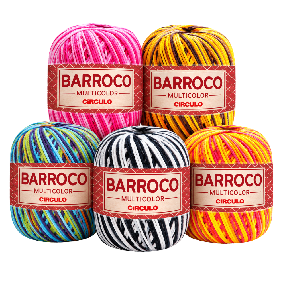 Barbante Barroco Círculo Multicolor 4/6 200g com 226m